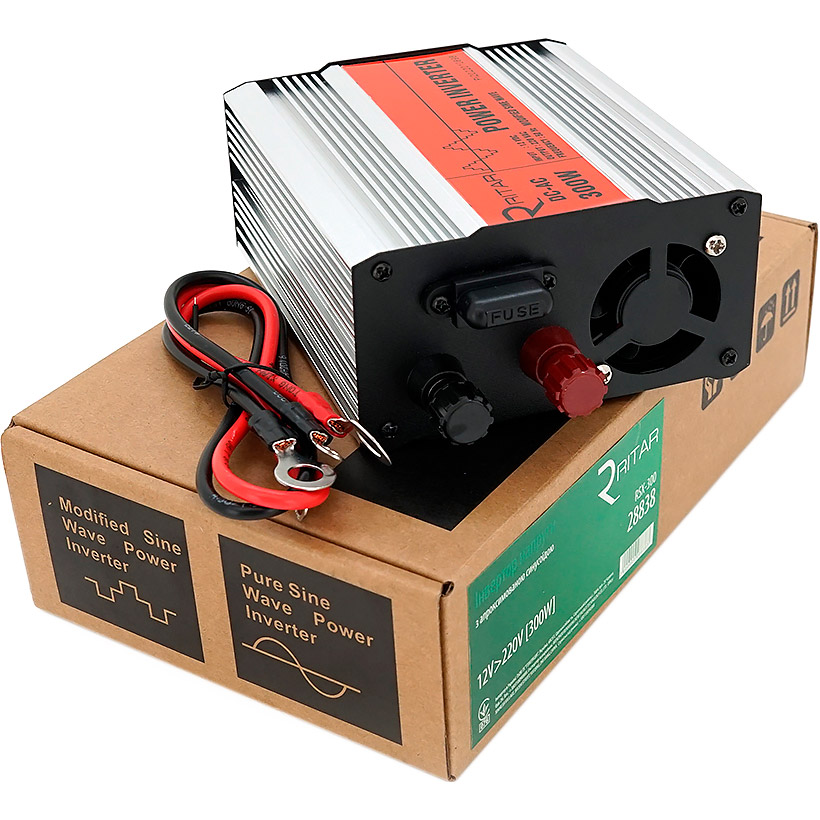 Инвертор напряжения RITAR RSX-300 12V/220V 300W