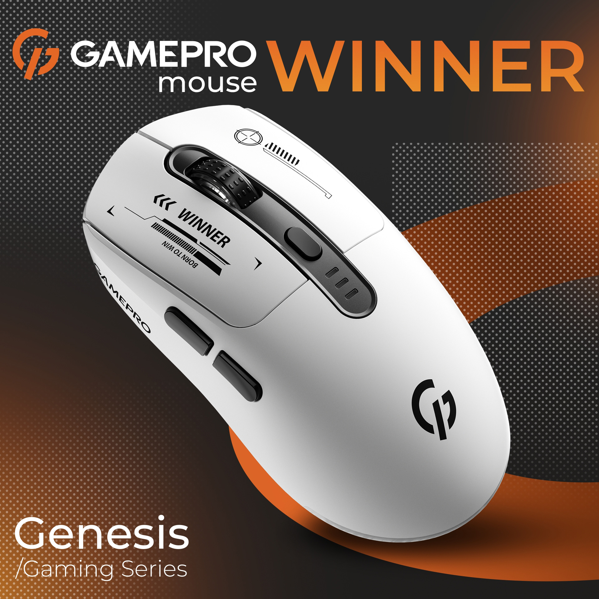 Миша ігрова GAMEPRO Genesis Winner White