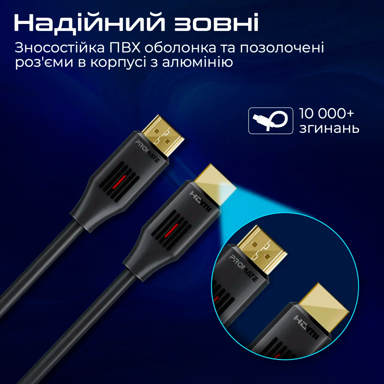 Кабель PROMATE ProLink 4K@60Hz HDMI v2.0 10м Black
