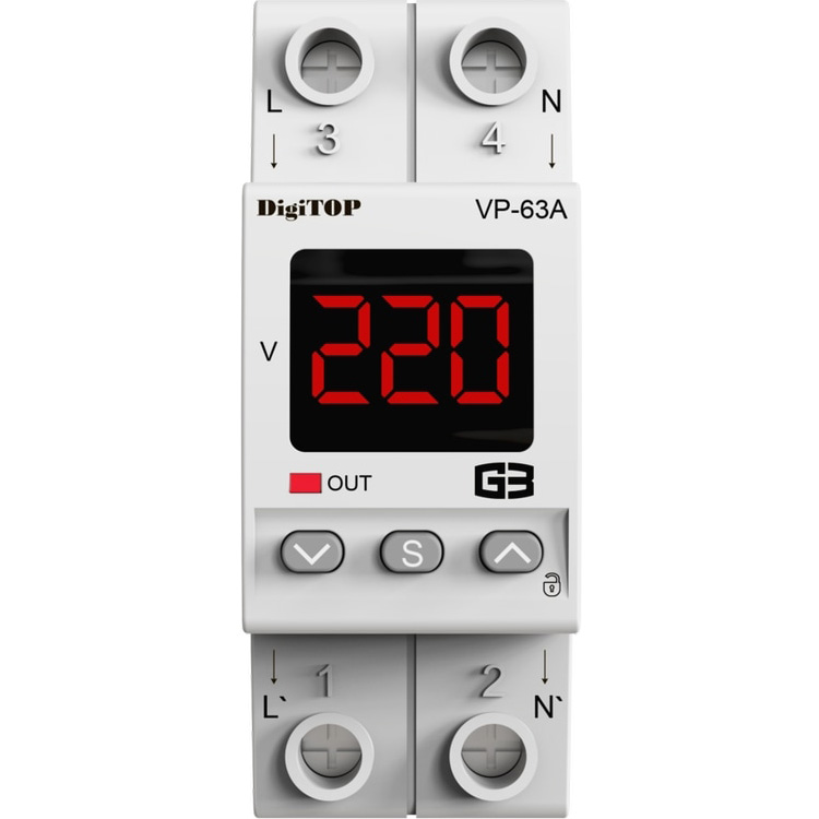 Реле напряжения DIGITOP VP-63A M2R