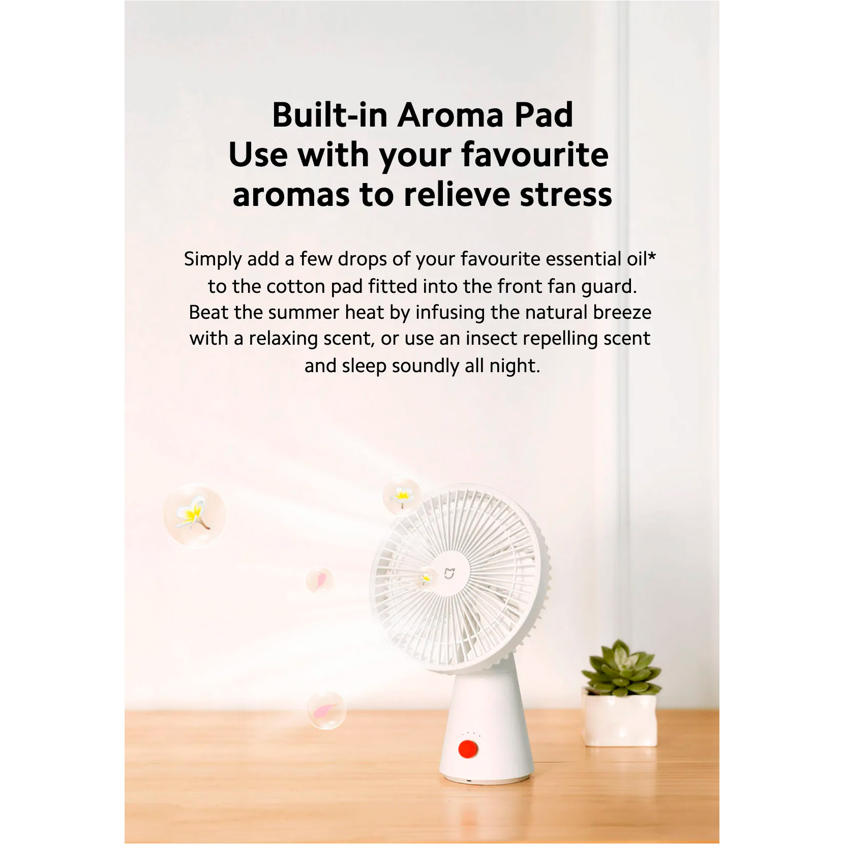 Настільний портативний вентилятор Xiaomi MIJIA Desktop Mobile Fan White (ZMYDFS01DM)
