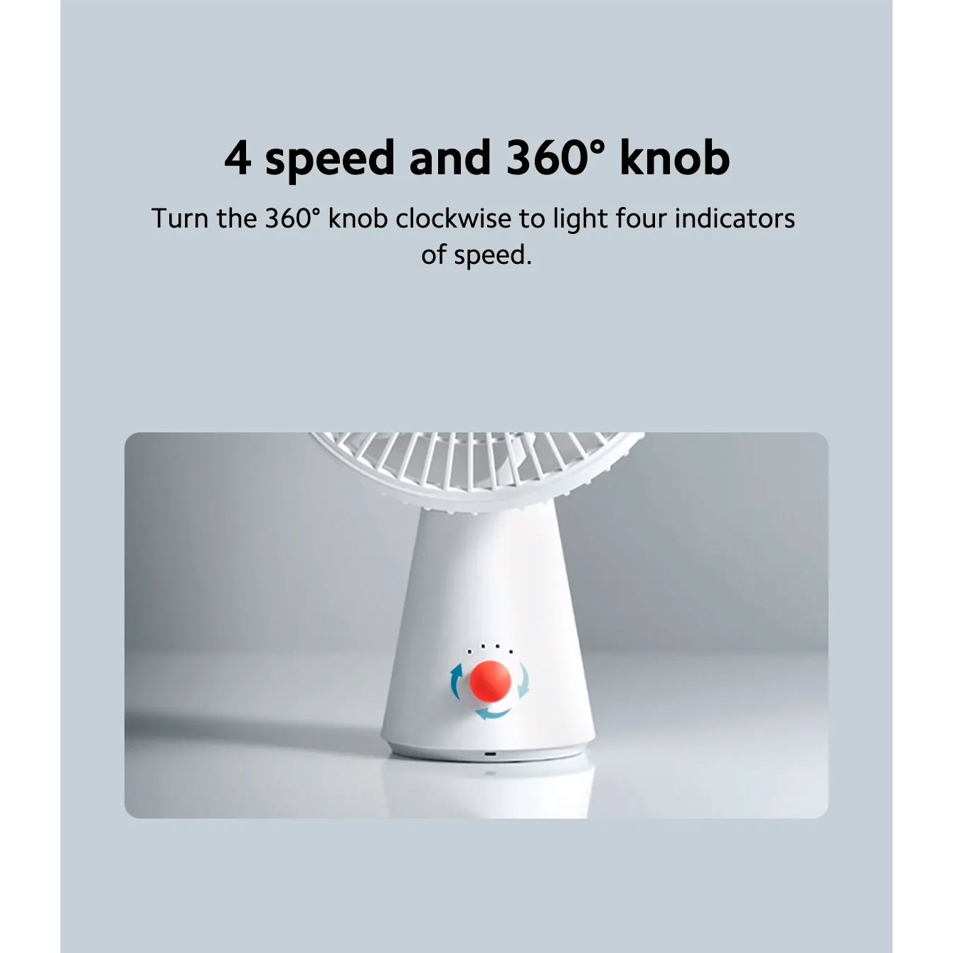 Настільний портативний вентилятор Xiaomi MIJIA Desktop Mobile Fan White (ZMYDFS01DM)