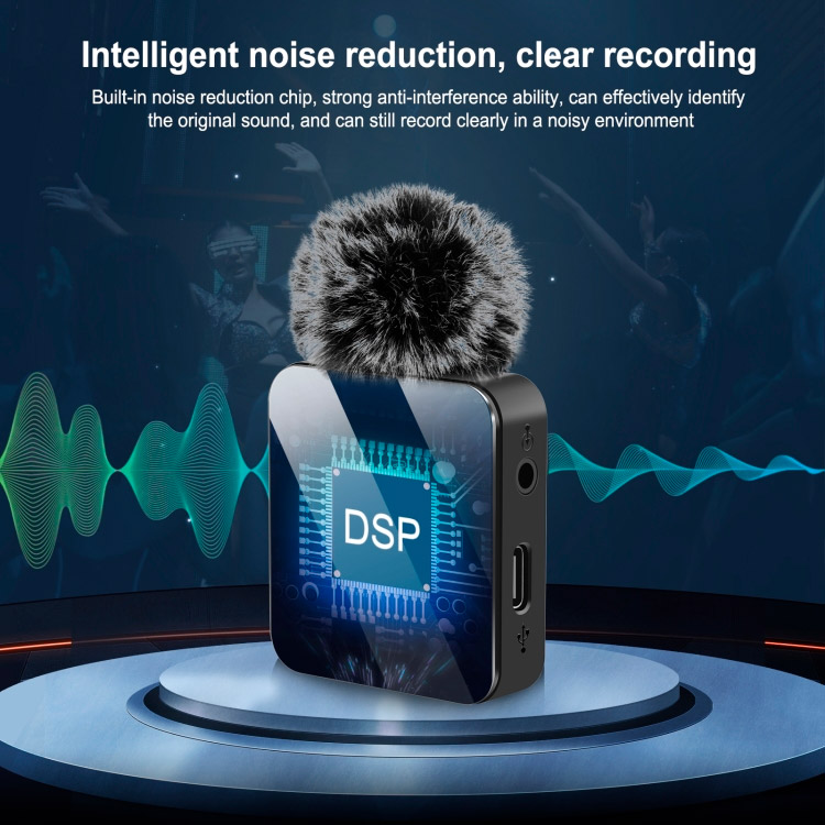 Беспроводной петличный микрофон PULUZ Wireless Lavalier Microphone for iPhone/iPad (PU647B)