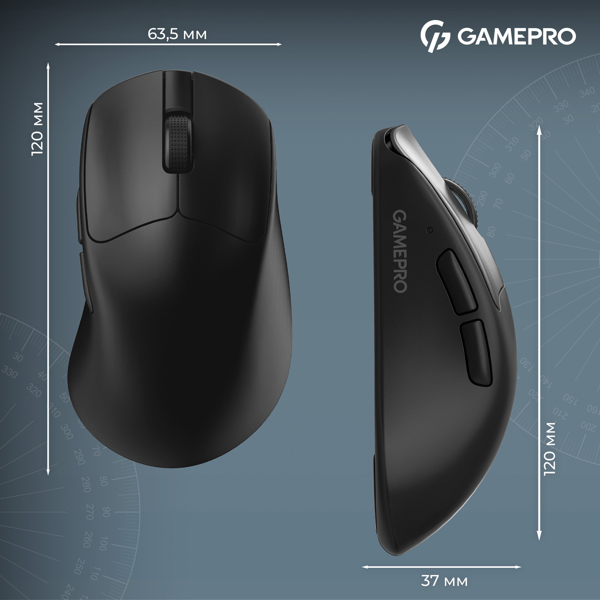 Миша ігрова GAMEPRO Asgard Surt Black