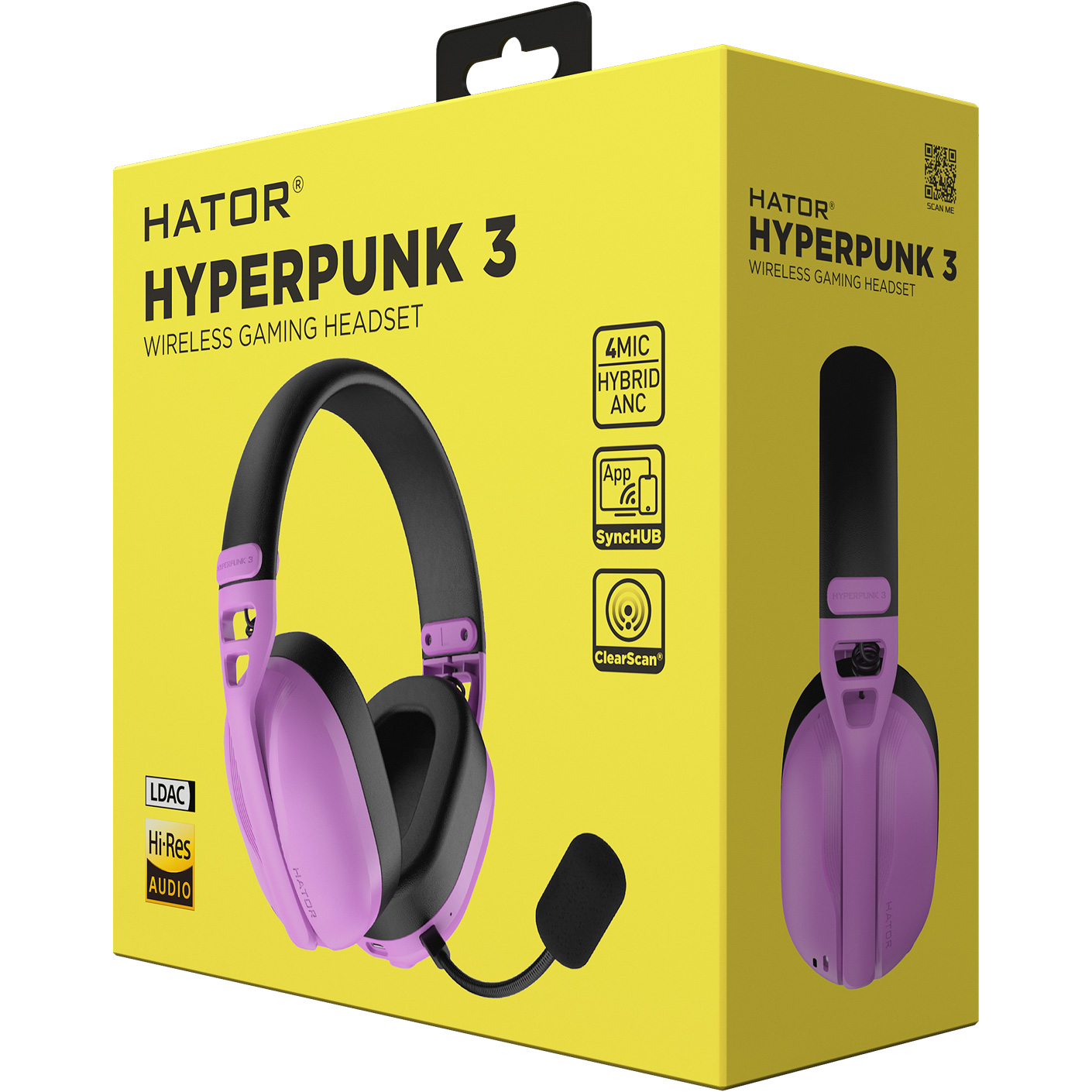 Наушники геймерские HATOR Hyperpunk 3 Wireless Cyber Violet (ESH19)
