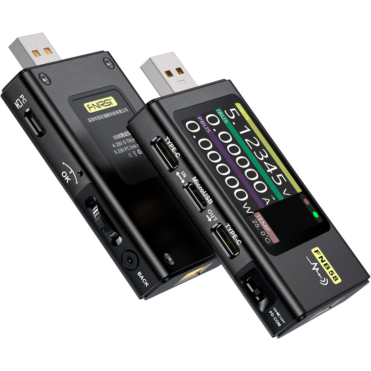 USB тестер FNIRSI FNB58