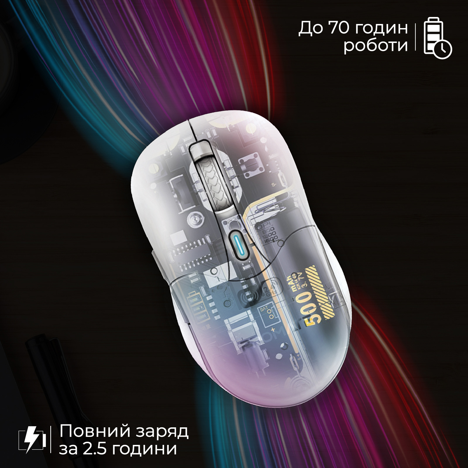 Мышь PROMATE Samo White