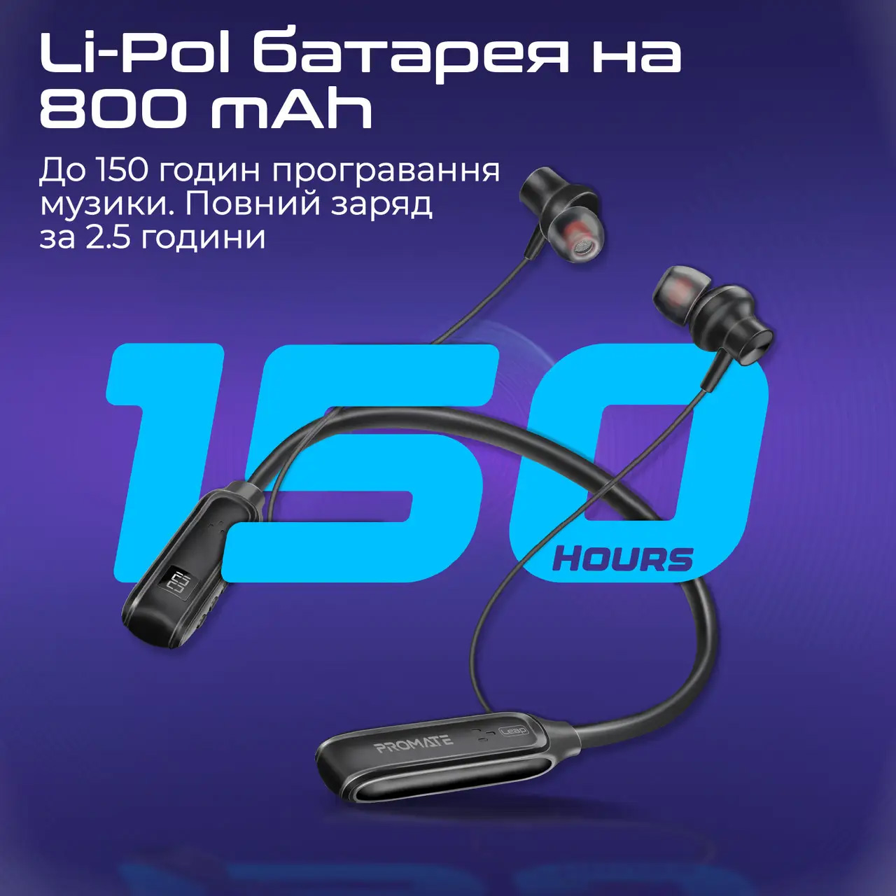 Наушники PROMATE Leap Black