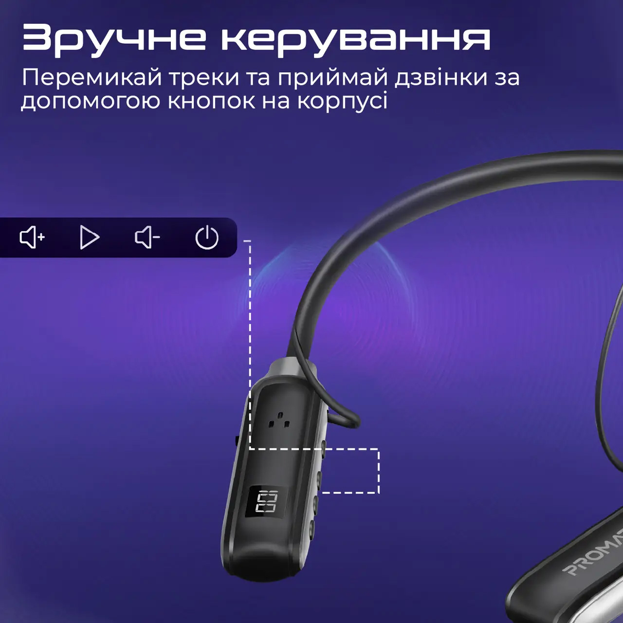 Наушники PROMATE Leap Black