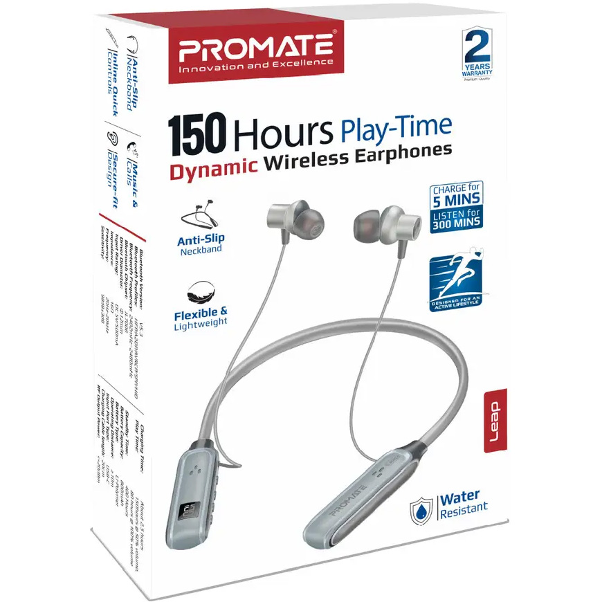 Наушники PROMATE Leap Silver