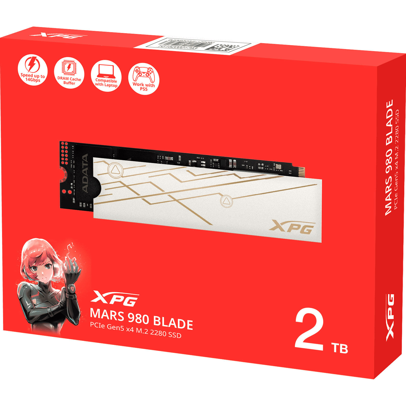 SSD диск ADATA XPG Mars 980 Blade 2TB M.2 NVMe (SMAR-980B-2TCS)