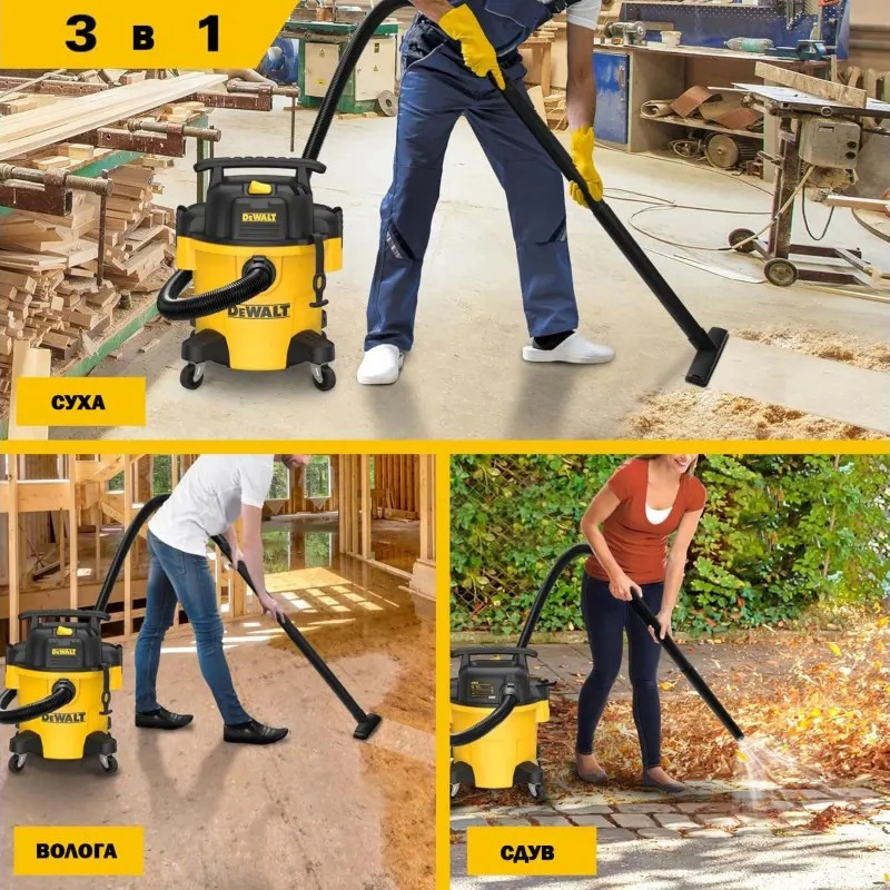 Пылесос профессиональный DeWALT DXV20PC
