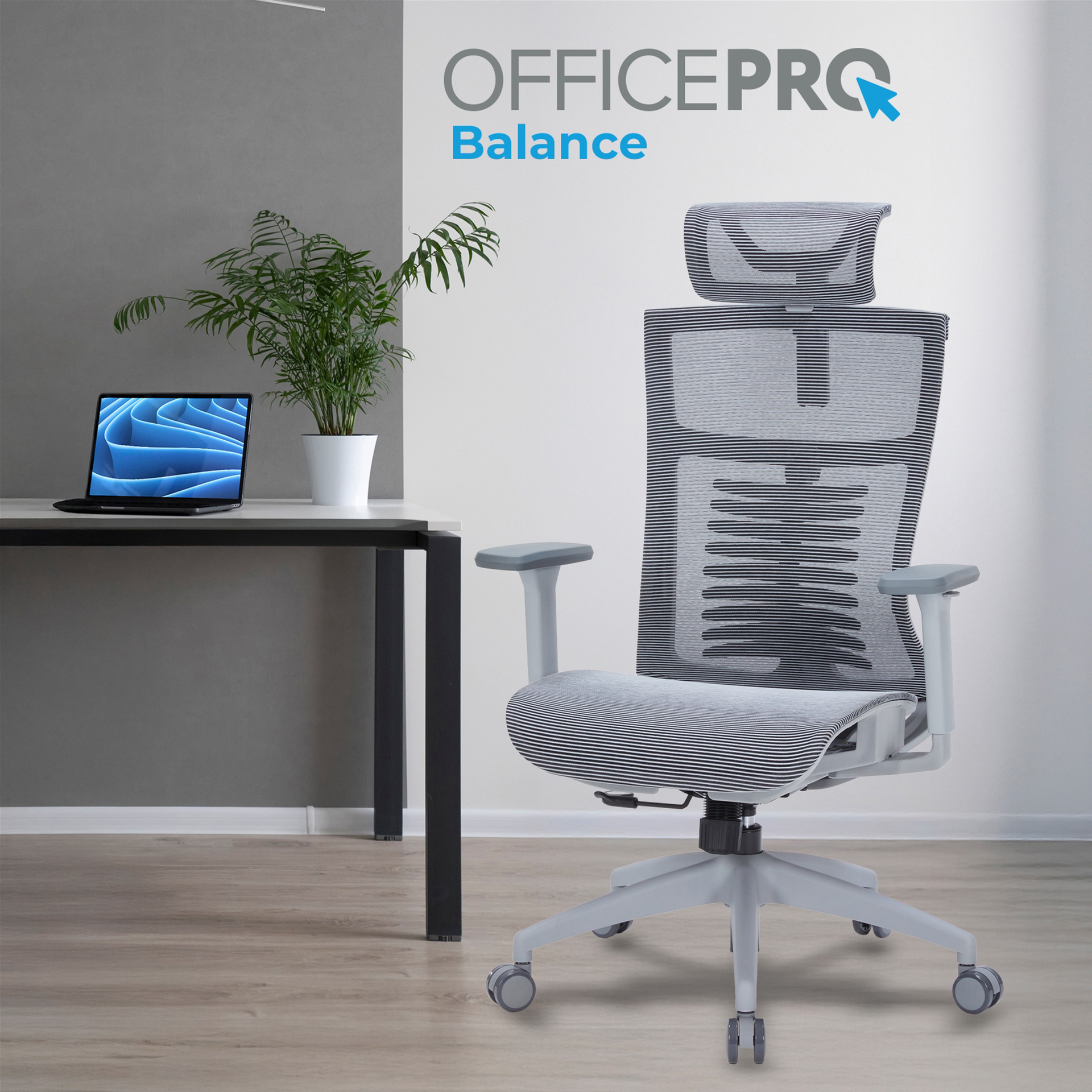 Кресло офисное OFFICEPRO Balance OC620 Gray/Dark Gray