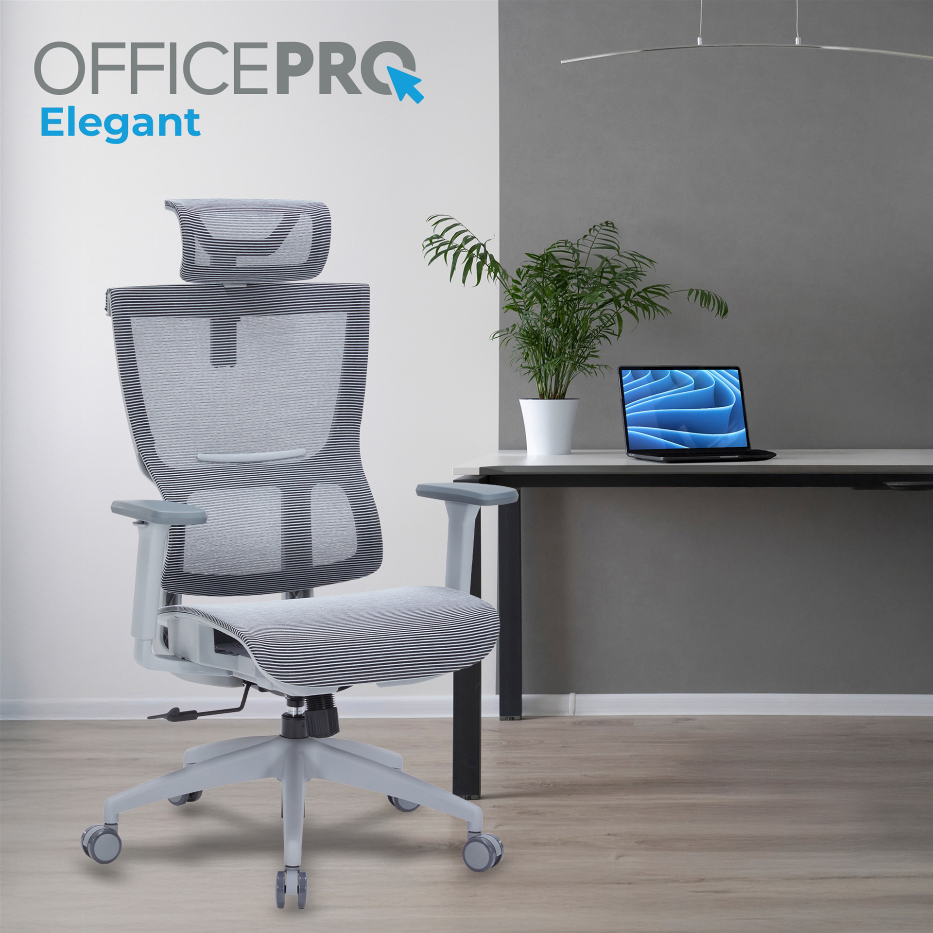 Кресло офисное OFFICEPRO Elegant OC660 Gray/Dark Gray