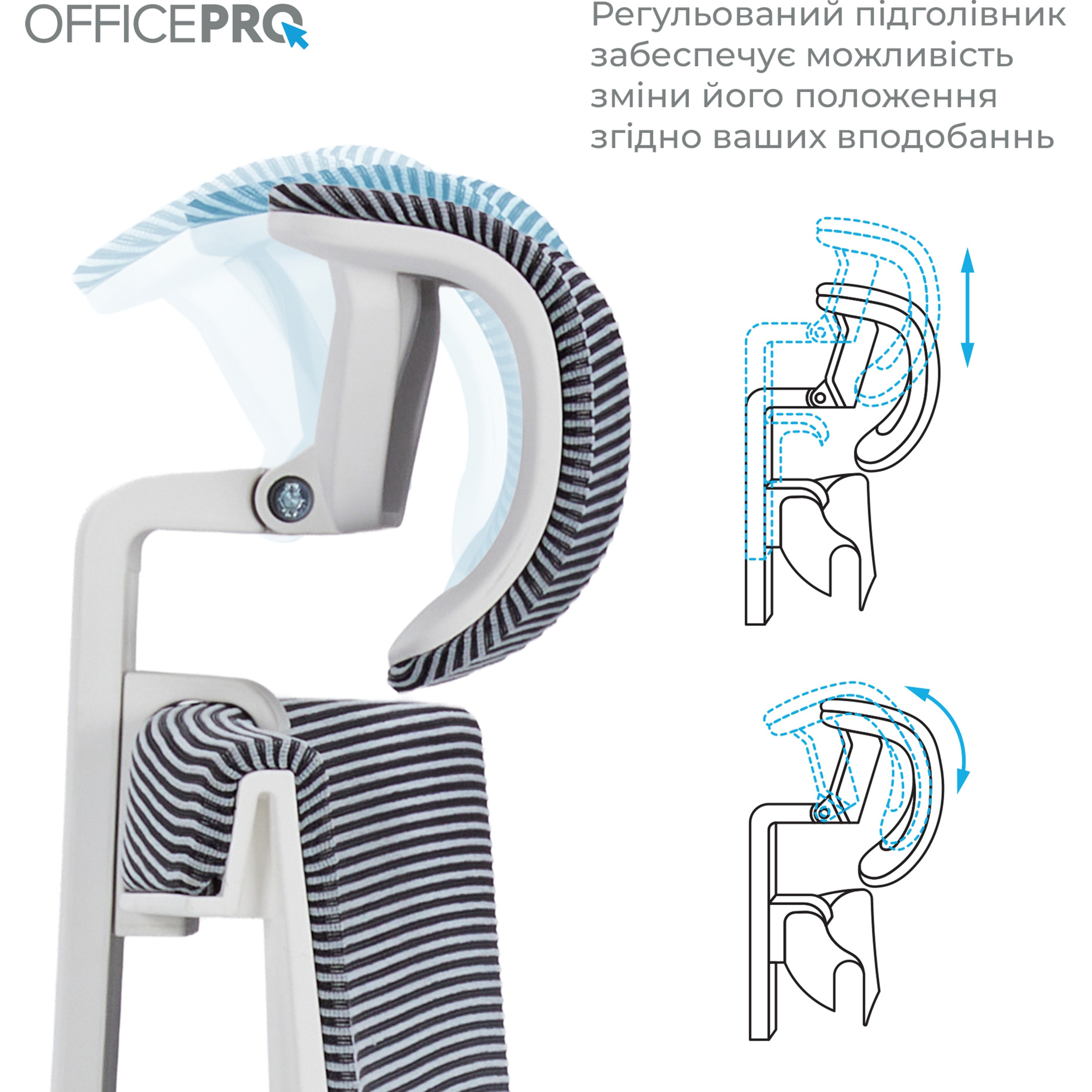 Кресло офисное OFFICEPRO Elegant OC660 White/Dark Gray