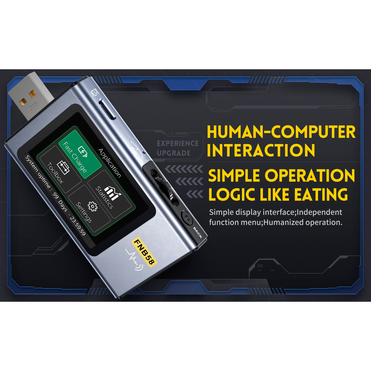USB тестер FNIRSI FNB58 Bluetooth
