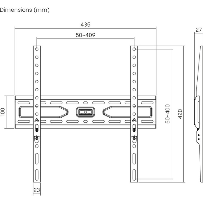Крепление настенное для ТВ ITECH PK4F 32"-55" Black