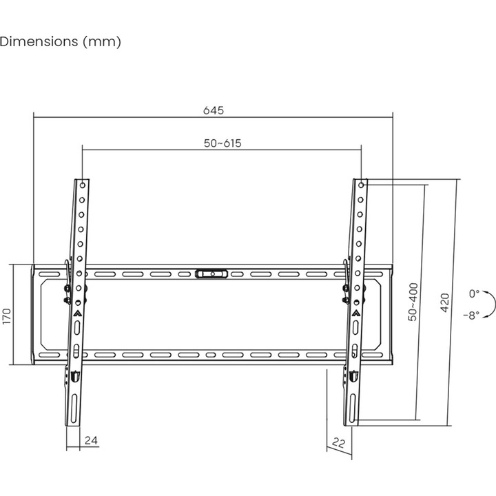 Крепление настенное для ТВ ITECH PN6T 37"-70" Black