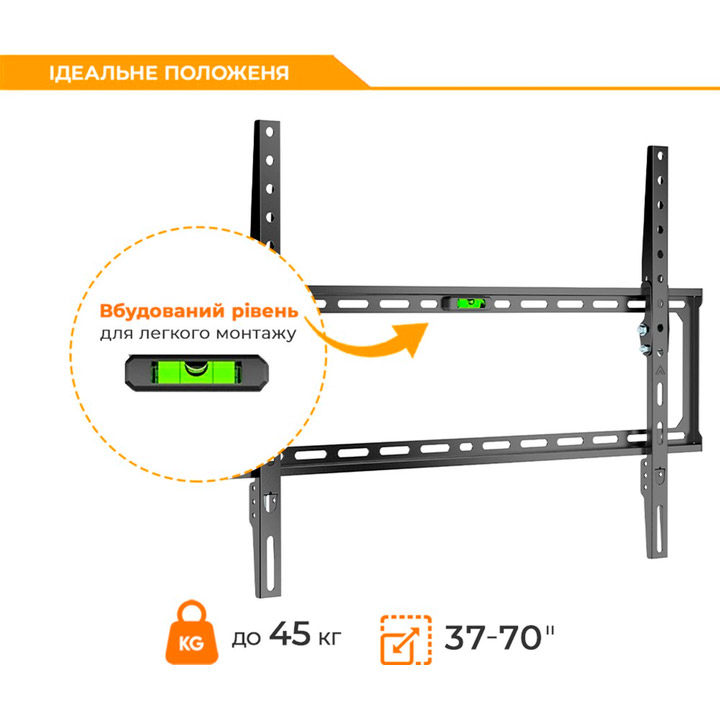 Крепление настенное для ТВ ITECH PN6T 37"-70" Black