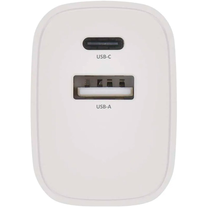 Зарядное устройство EMOS V02B15 1xUSB-A, 1xUSB-C, 15W, GaN Charger White
