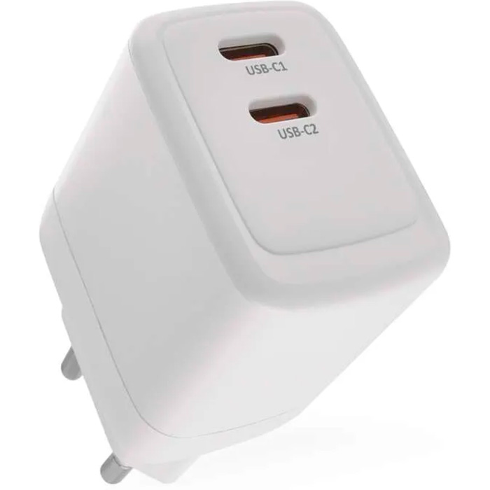 Зарядное устройство EMOS V03G35 2xUSB-C, 35W GaN Charger White