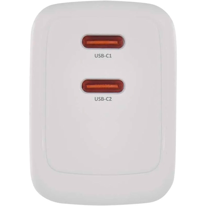 Зарядное устройство EMOS V03G35 2xUSB-C, 35W GaN Charger White