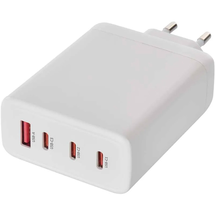 Зарядное устройство EMOS V06G120 1xUSB-A, 3xUSB-C, PD120W, GaN Charger White