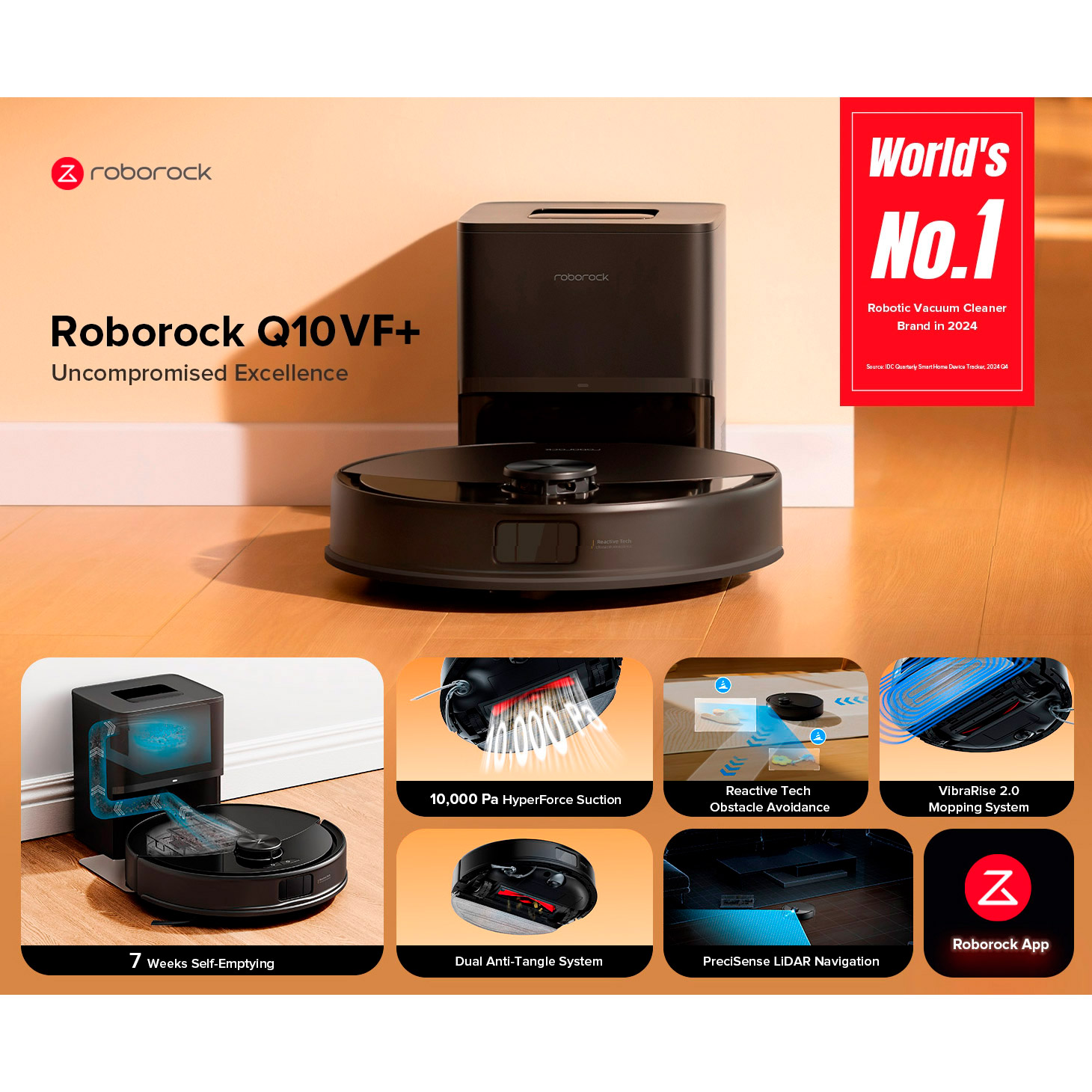 Робот-пилосос ROBOROCK Q10 VF+ Black (Q10VFP52-00)