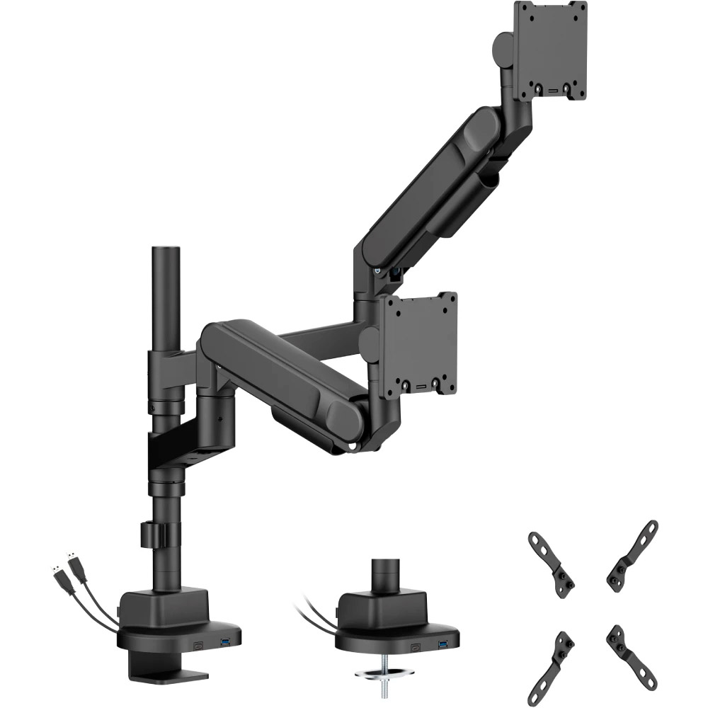 Крепление настольное для 2-х мониторов OFFICEPRO MAH752B 24"-57" Black