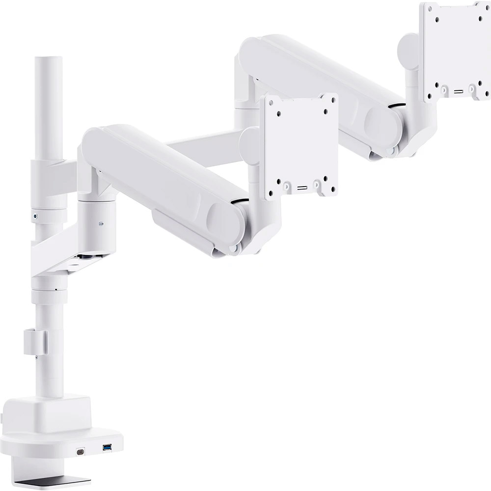 Кріплення настільне для 2-х моніторів OFFICEPRO MAH752W 24"-57" White
