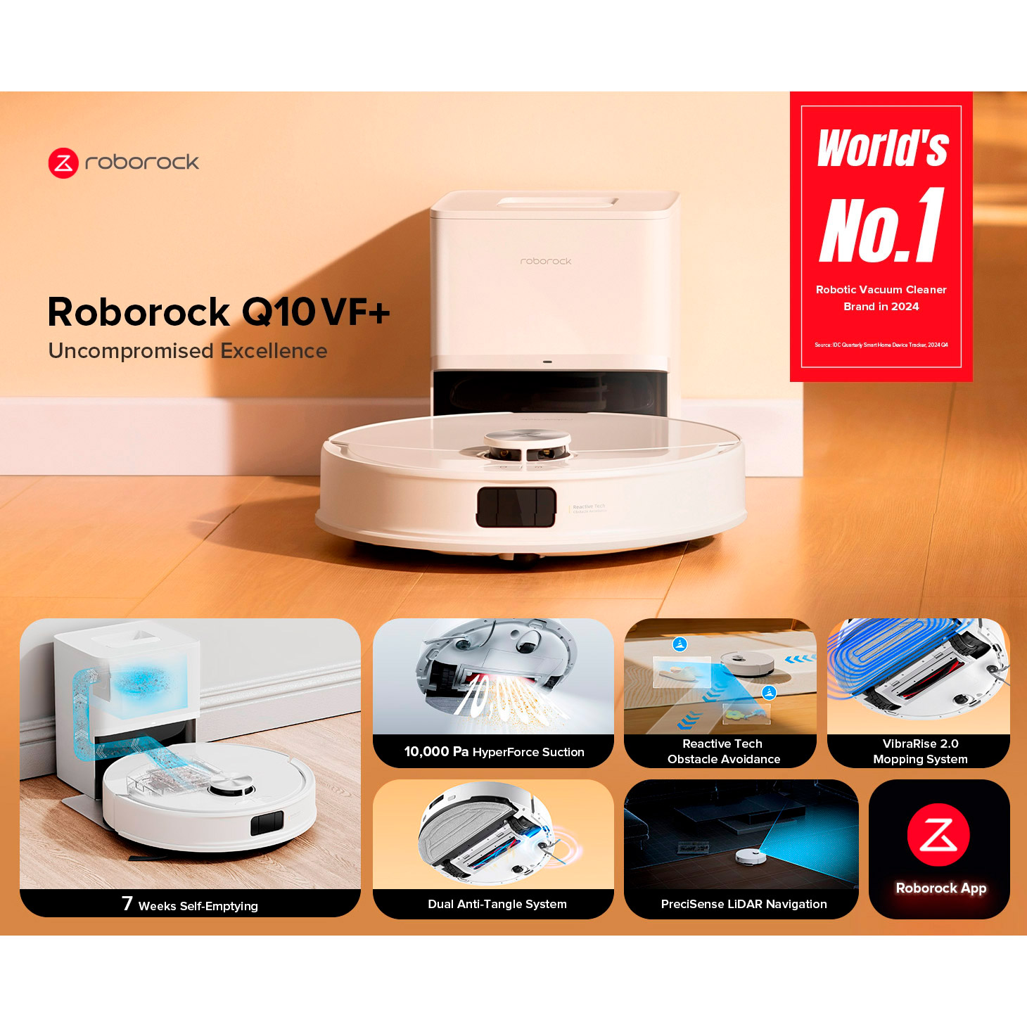 Робот-пилосос ROBOROCK Q10 VF+ White (Q10VFP02-00)