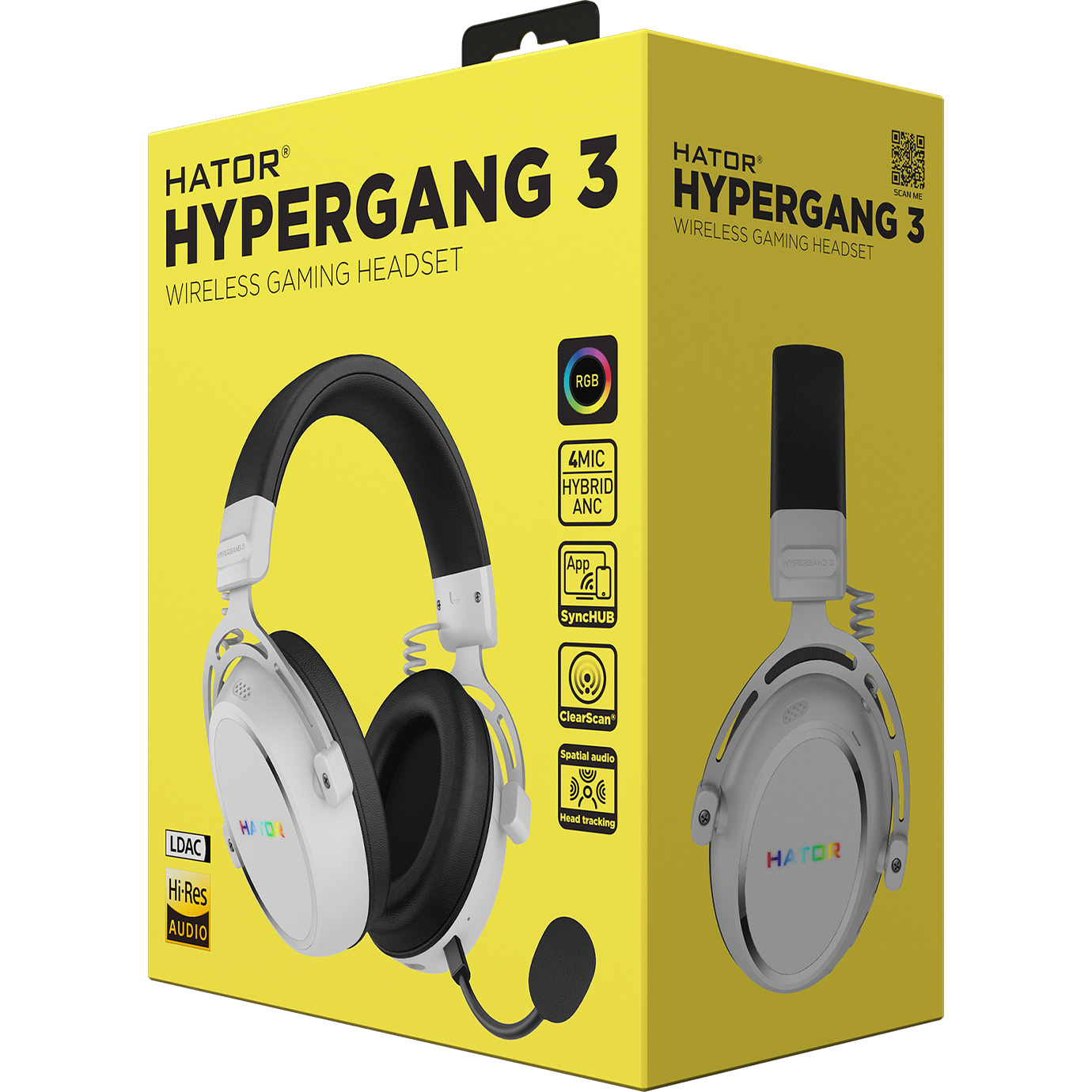 Наушники геймерские HATOR Hypergang 3 Wireless White (ESH56)