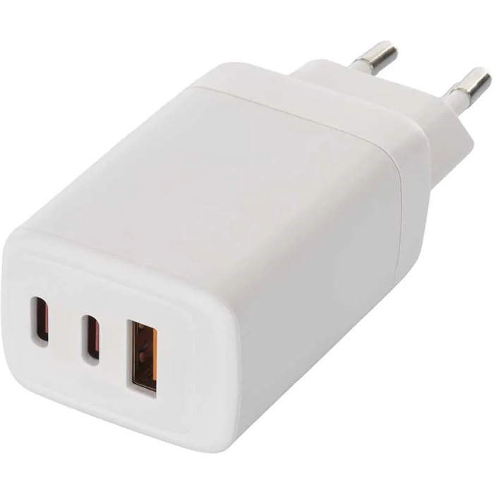 Зарядное устройство EMOS V05G65 1xUSB-A, 2xUSB-C, PD65W, GaN Charger White