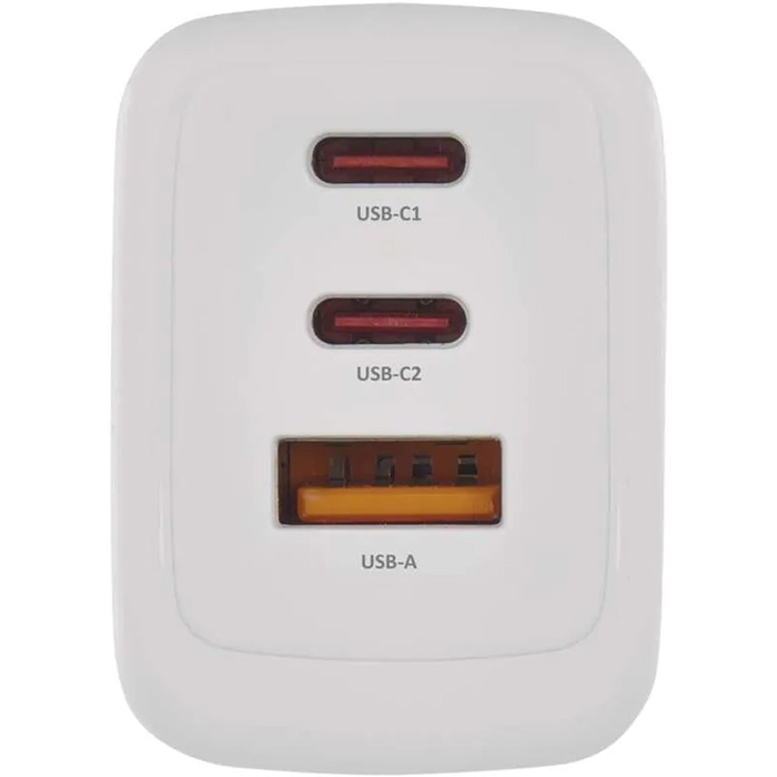 Зарядное устройство EMOS V05G65 1xUSB-A, 2xUSB-C, PD65W, GaN Charger White