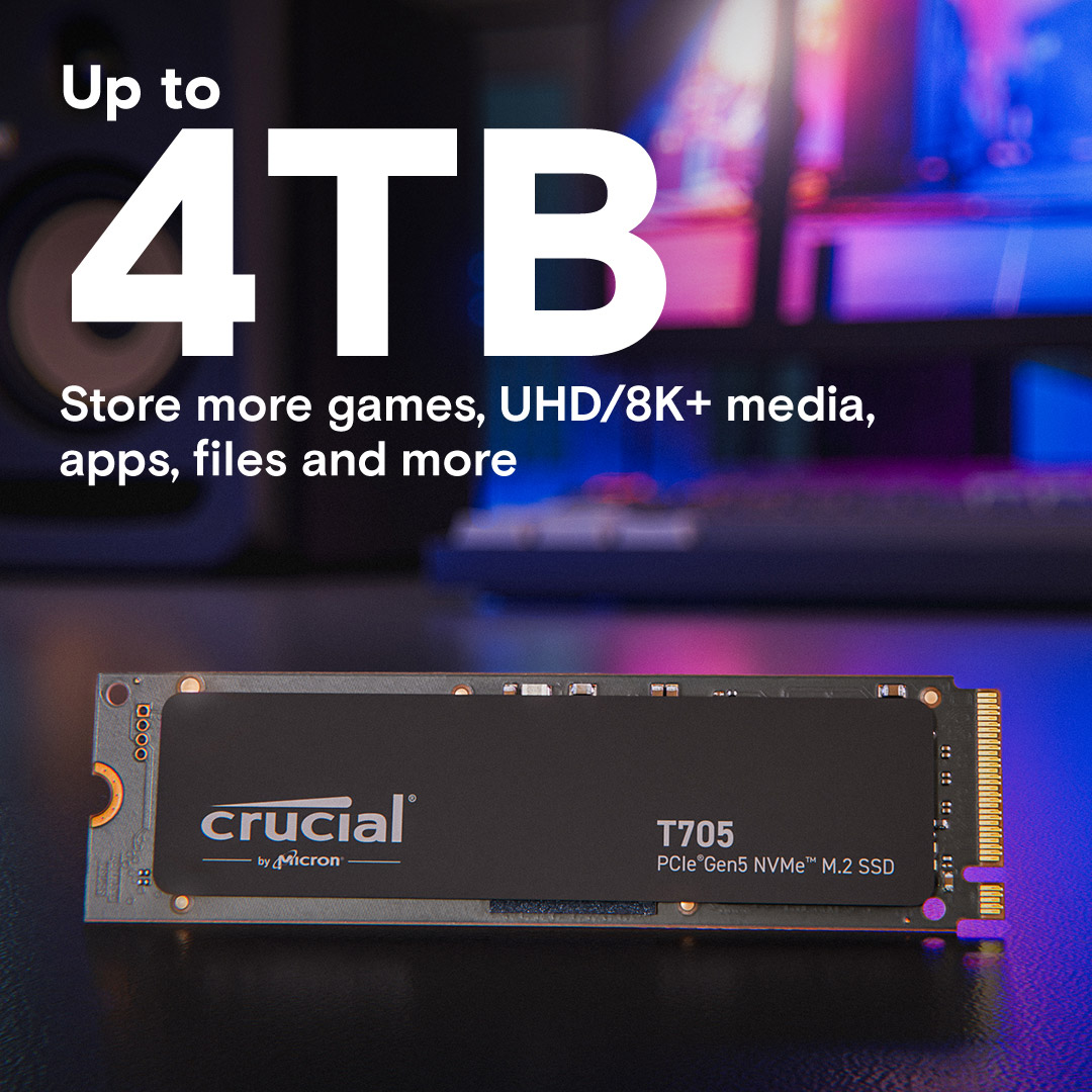 SSD диск CRUCIAL T705 4TB M.2 NVMe (CT4000T705SSD3)