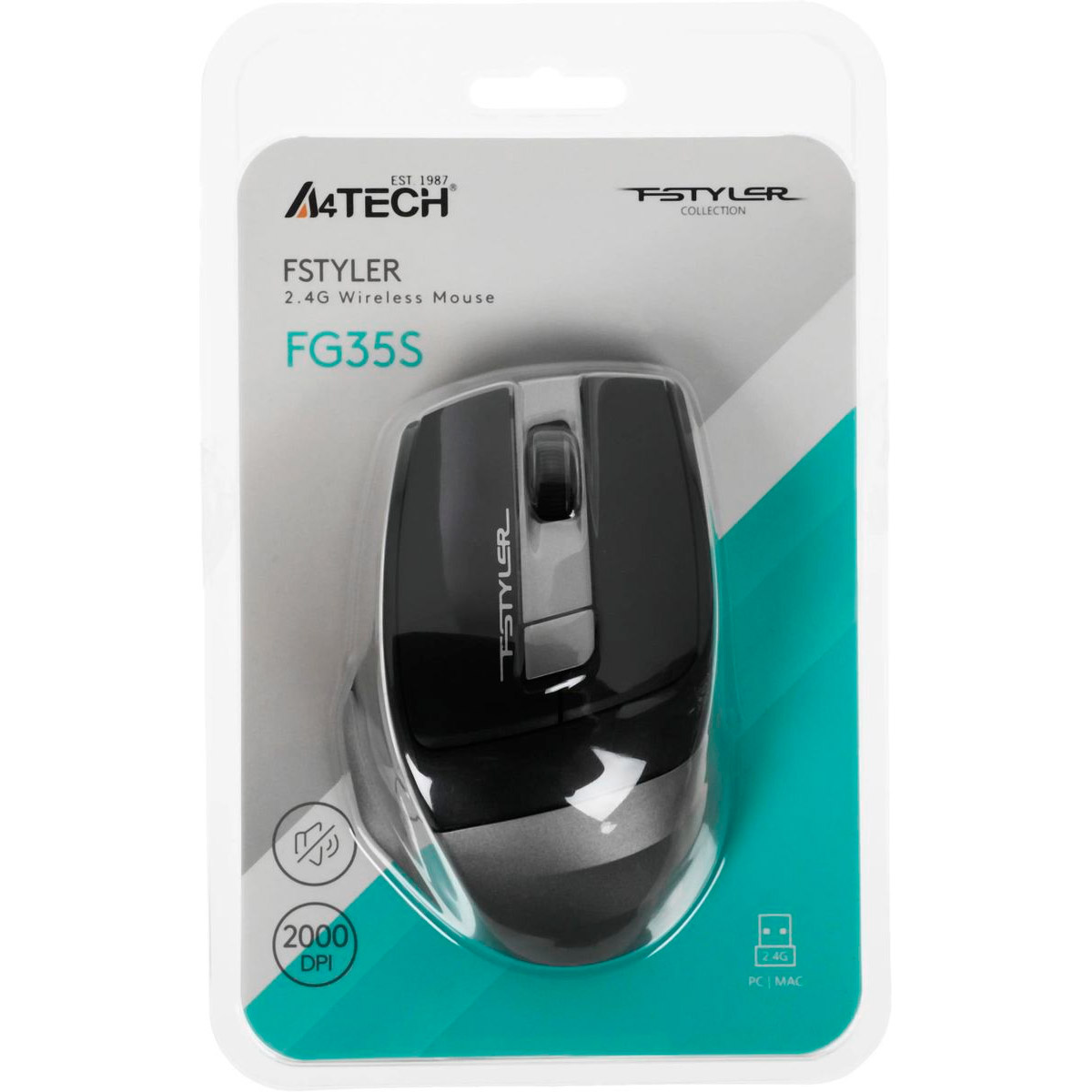 Миша A4TECH Fstyler FG35S Gray