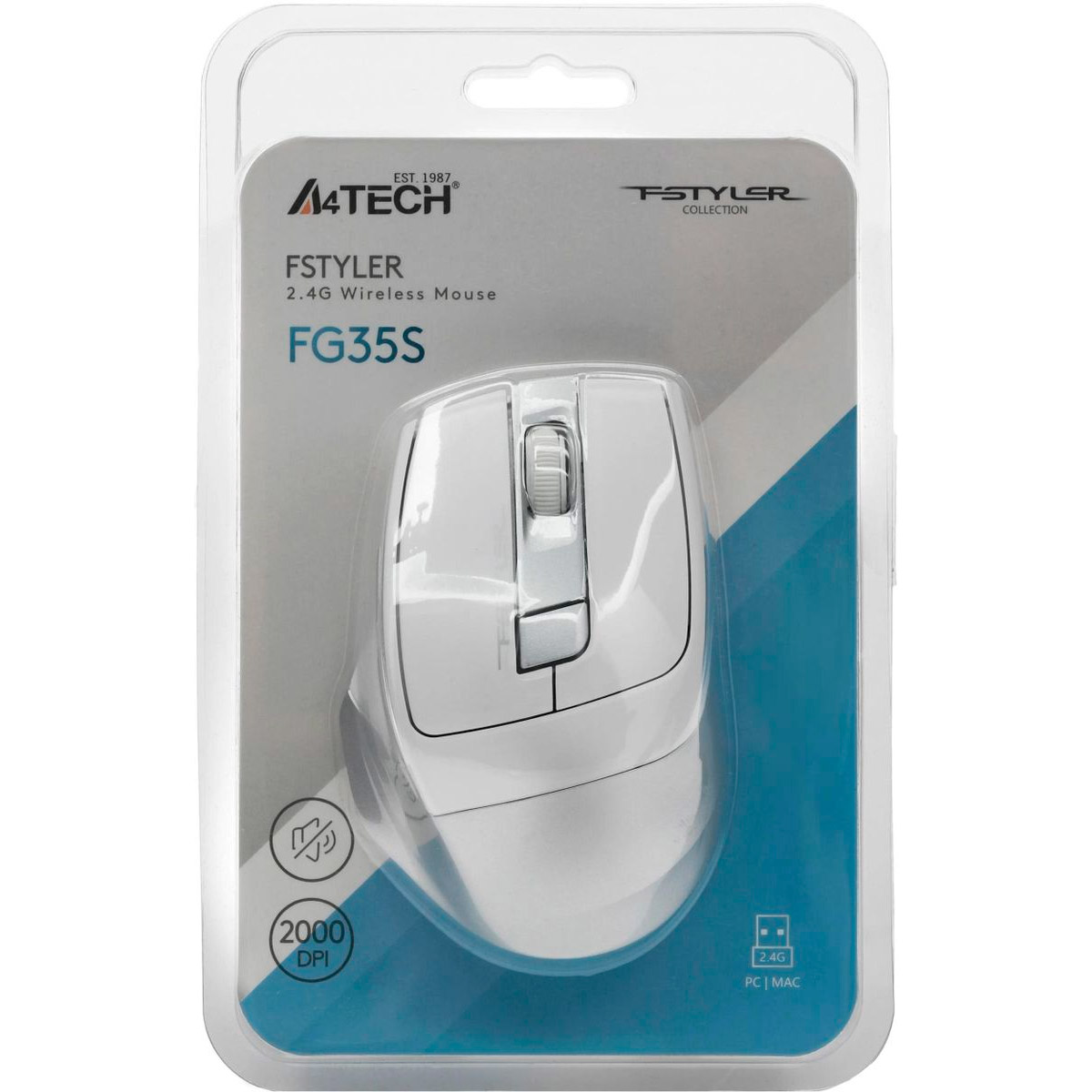 Миша A4TECH Fstyler FG35S Silver