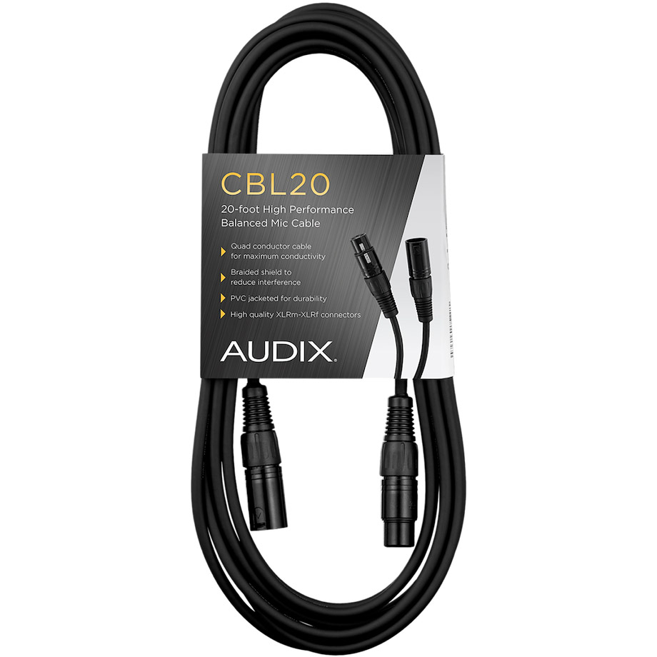 Кабель AUDIX Premium XLR Mic Cable XLR 6.1м Black