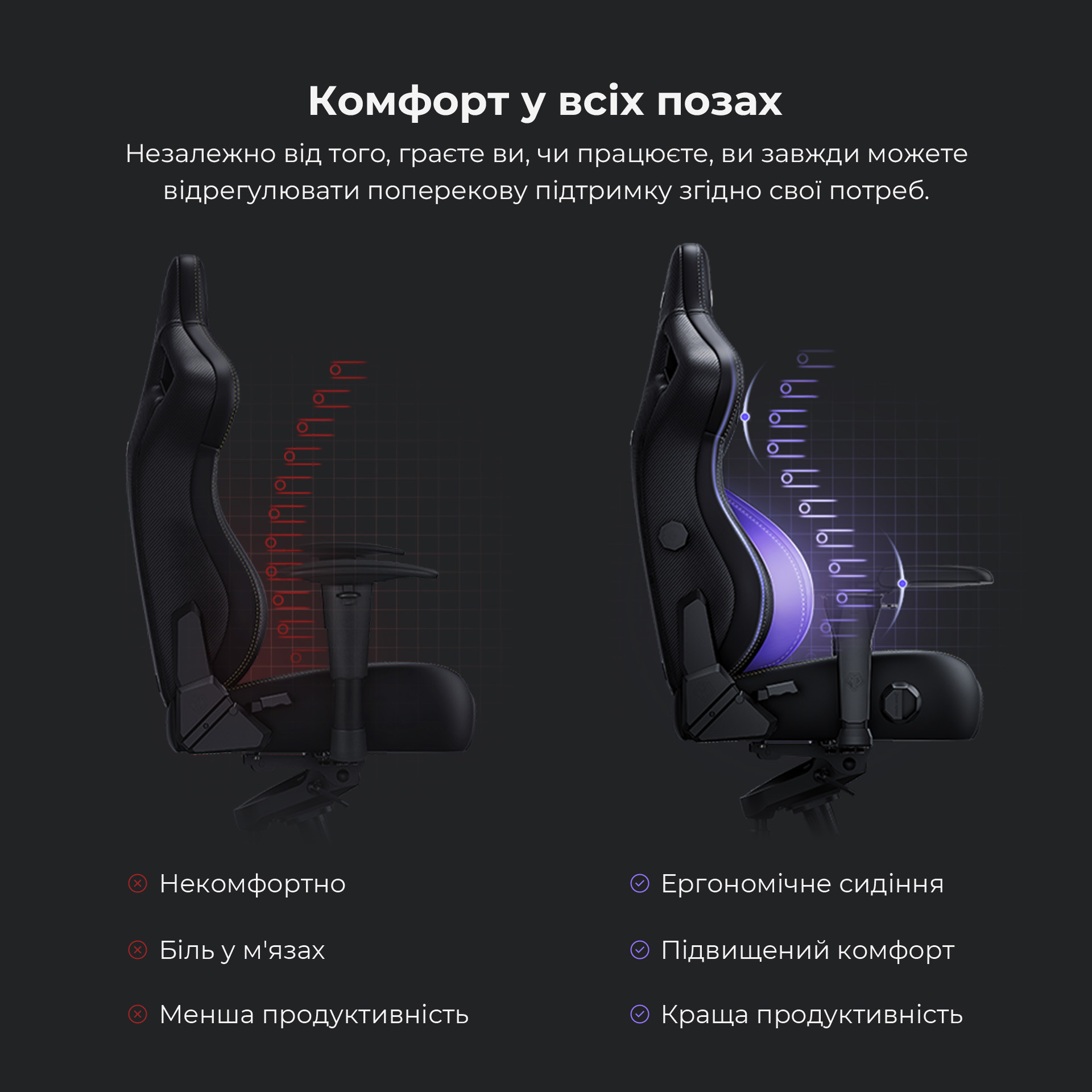 Крісло геймерське ANDA SEAT Kaiser 4 Fabric Dark Gray