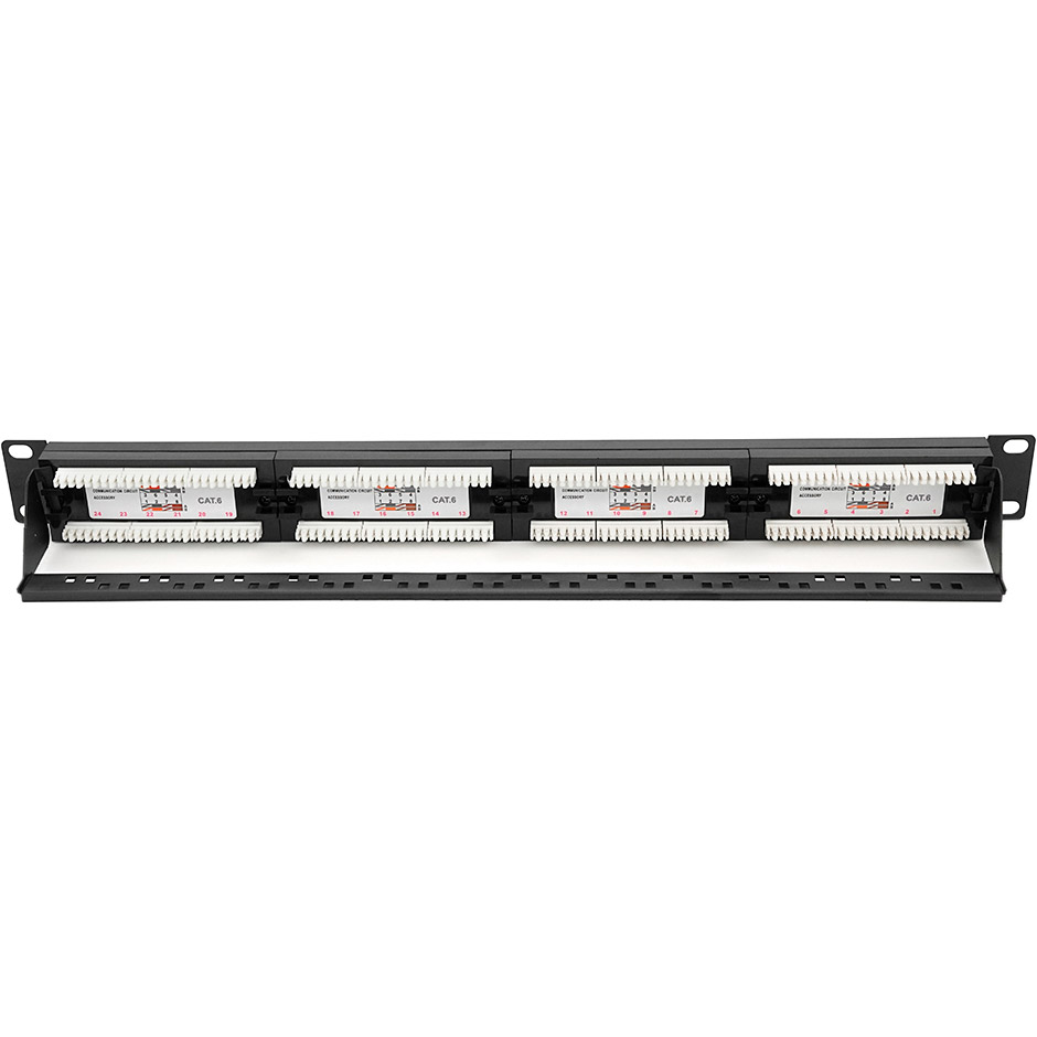 Патч-панель RITAR 1U 19" 24-port UTP Cat.6 в сборе