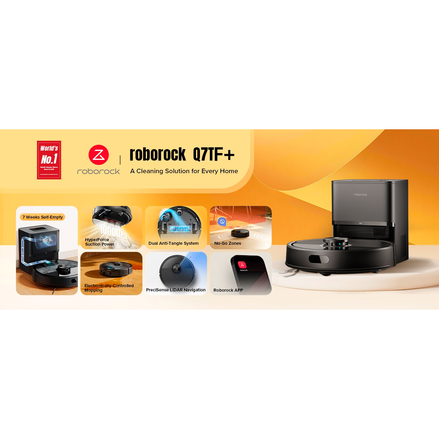 Робот-пилосос ROBOROCK Q7 TF+ Black (Q7TFP52-00)