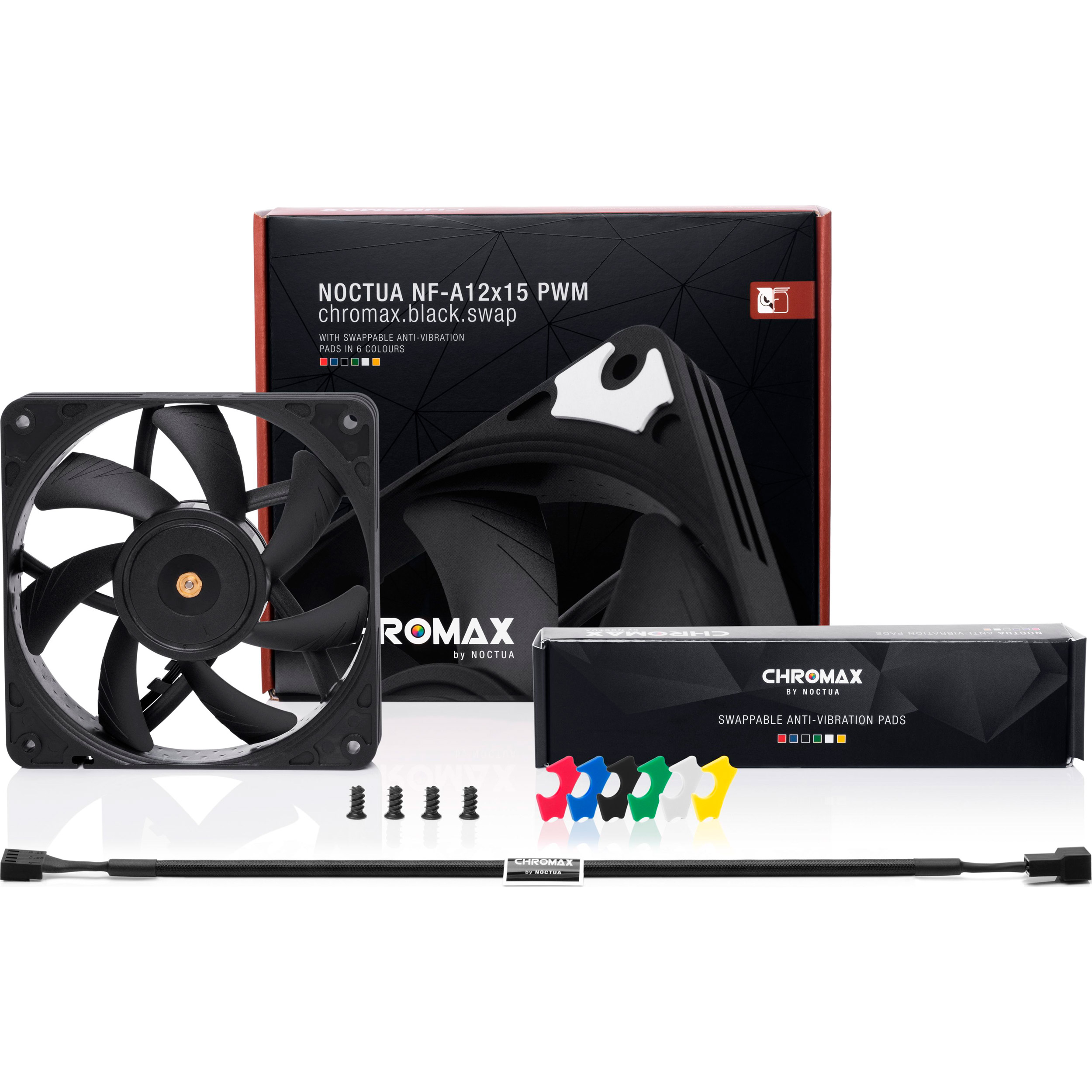 Вентилятор NOCTUA NF-A12x15 PWM chromax.black.swap