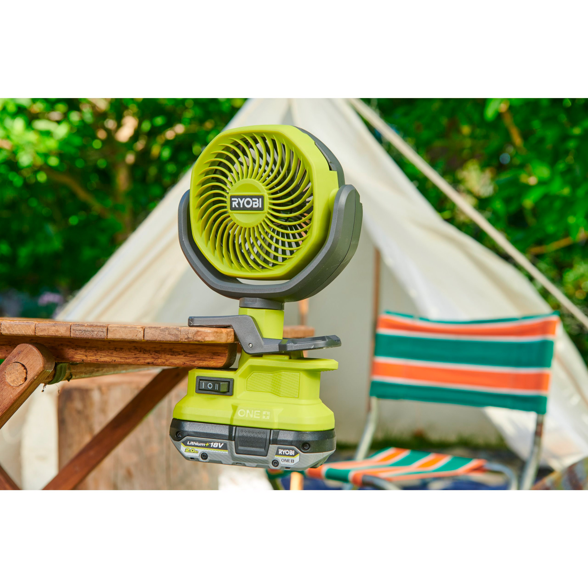Вентилятор акумуляторний RYOBI 18V One+ Cordless 10cm Clamp Fan RCF18-0
