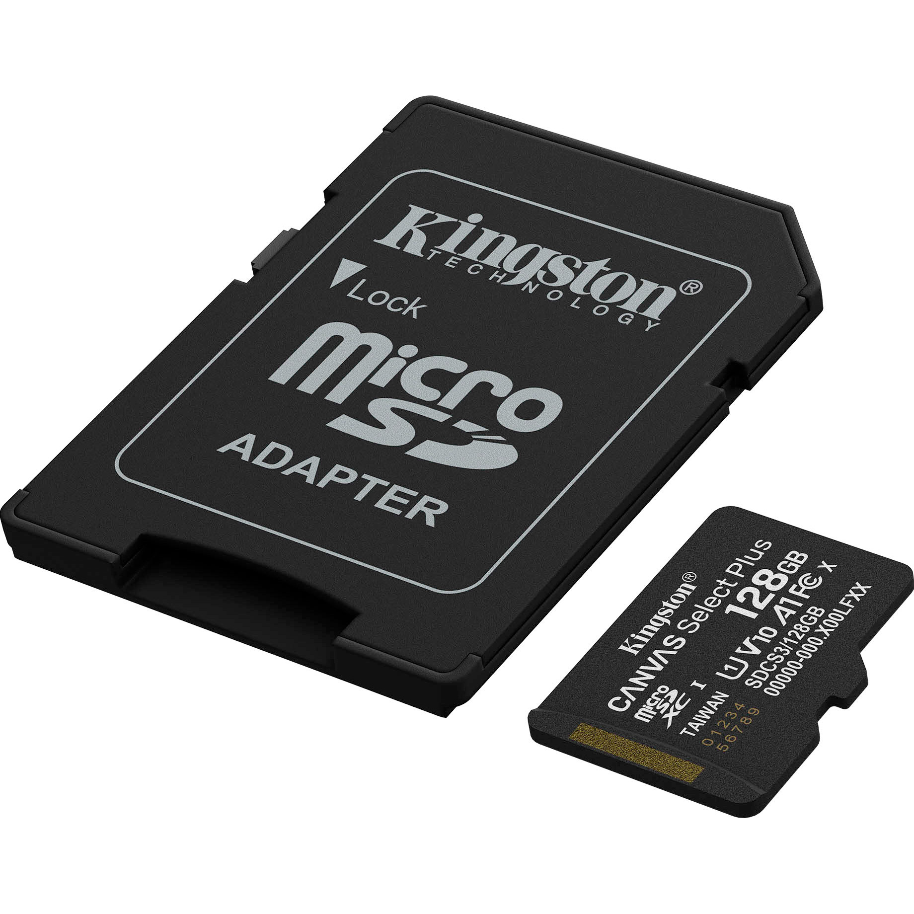 Карта пам'яті KINGSTON microSDXC Canvas Select Plus 128GB UHS-I V10 A1 Class 10 + SD-adapter (SDCS3/128GB)