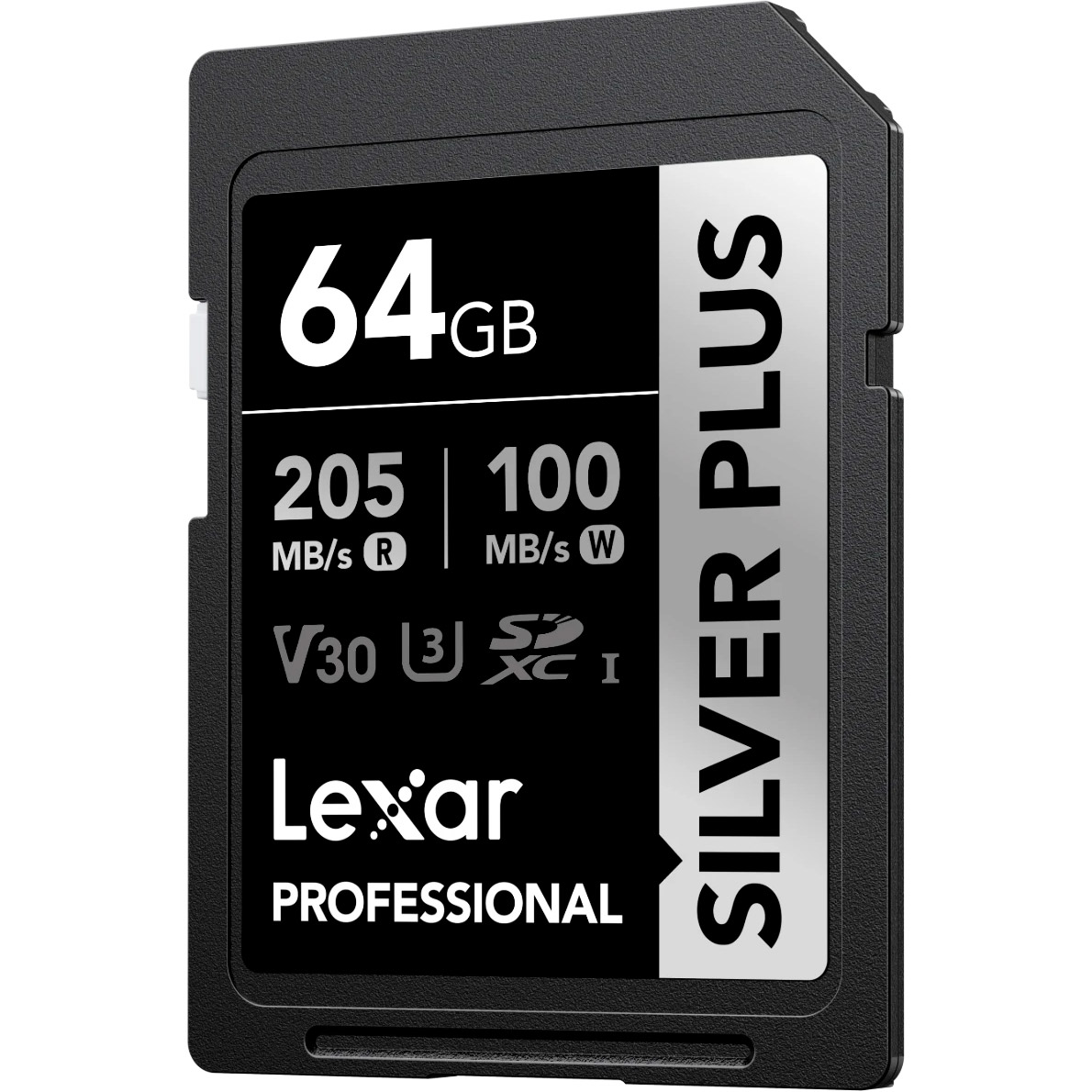 Карта памяти LEXAR SDXC Professional Silver Plus 64GB UHS-I U3 V30 Class 10 (LSDSIPL064G-BNNNG)