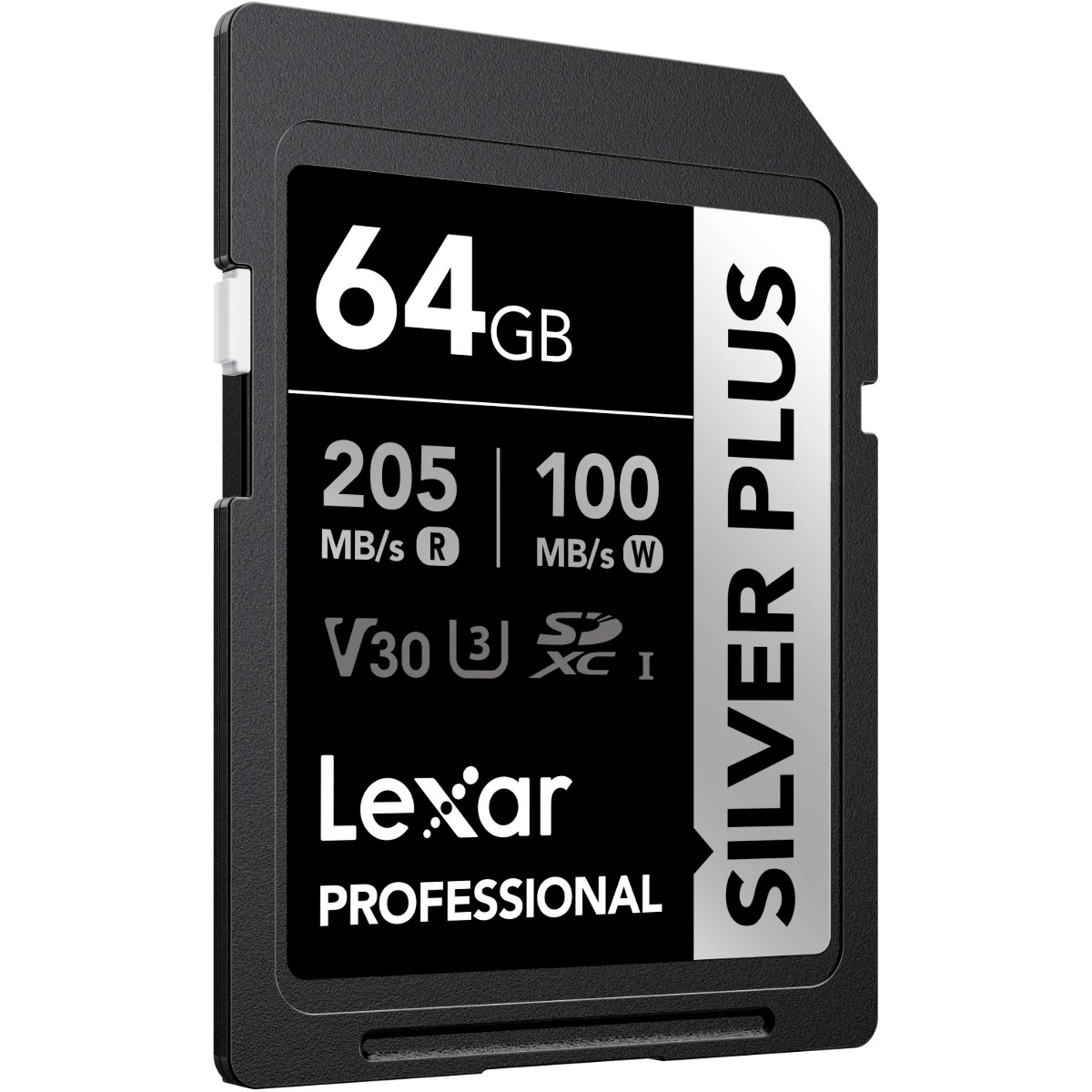 Карта памяти LEXAR SDXC Professional Silver Plus 64GB UHS-I U3 V30 Class 10 (LSDSIPL064G-BNNNG)