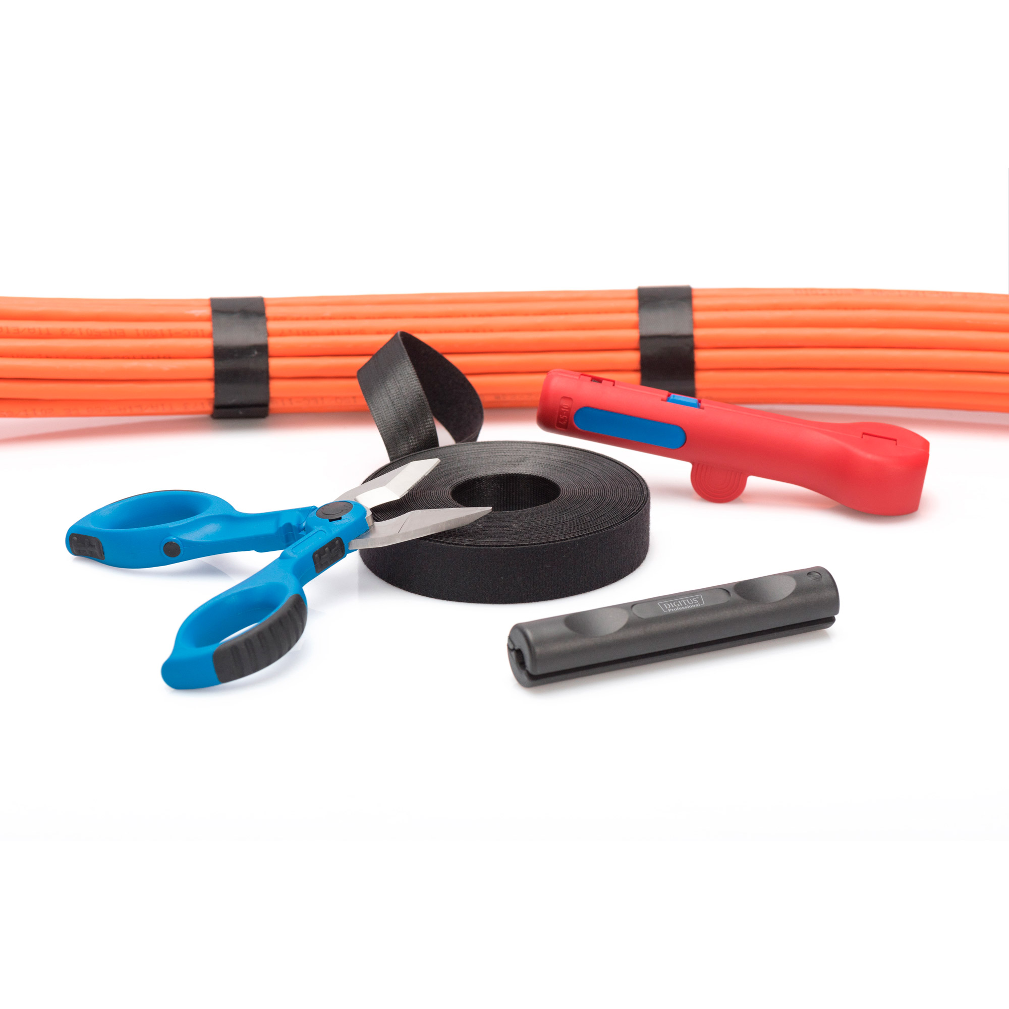 Органайзер для кабелей DIGITUS Hook and Loop Tape for Structured Cabling 20mm 10m Black