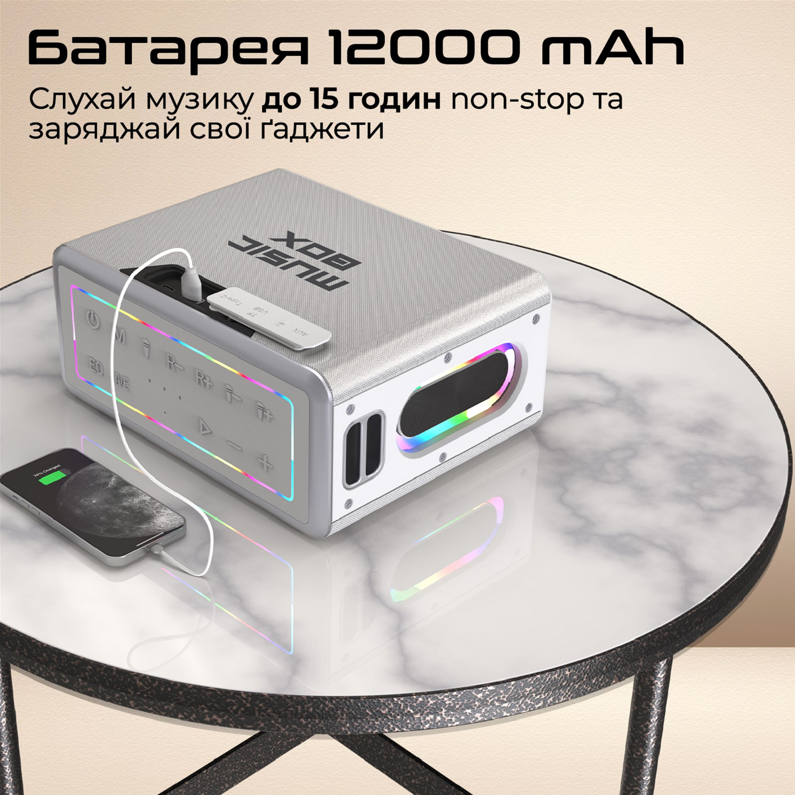Акустична система HIFUTURE MusicBox Silver