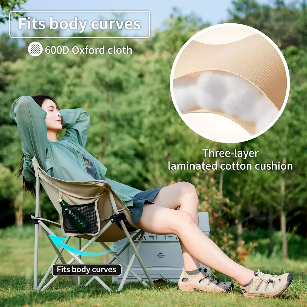 Крісло кемпінгове NATUREHIKE Stellaluna T01 CNH23JU13002 Khaki (6927595789063)