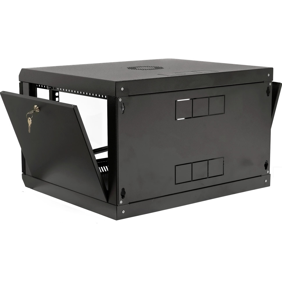 Настінна шафа 19" CMS UA-MGSW1L64B (6U, 602x400мм, RAL9005)
